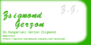 zsigmond gerzon business card